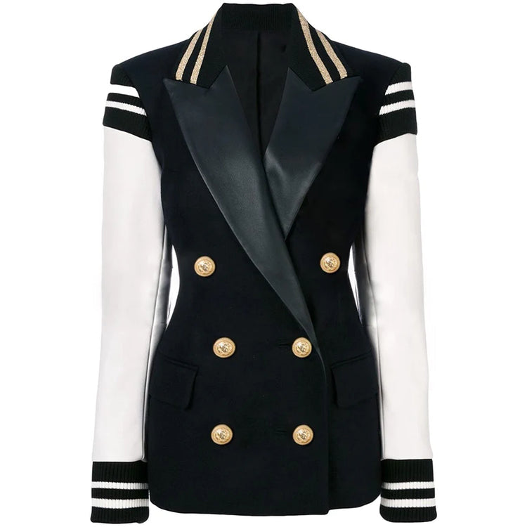 Teddy Dual-Tone Striped Blazer