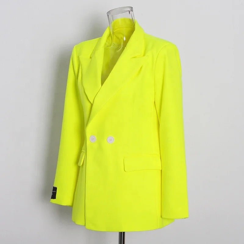 Fluorescent Double-Breasted Blazer