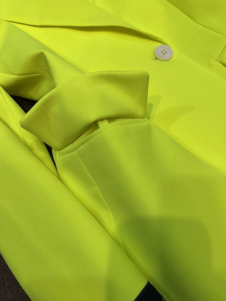 Fluorescent Double-Breasted Blazer