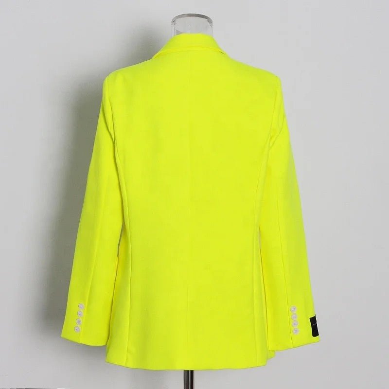 Fluorescent Double-Breasted Blazer