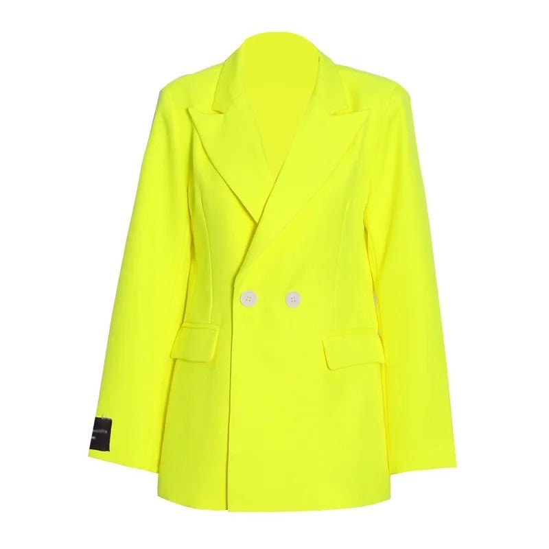 Fluorescent Double-Breasted Blazer