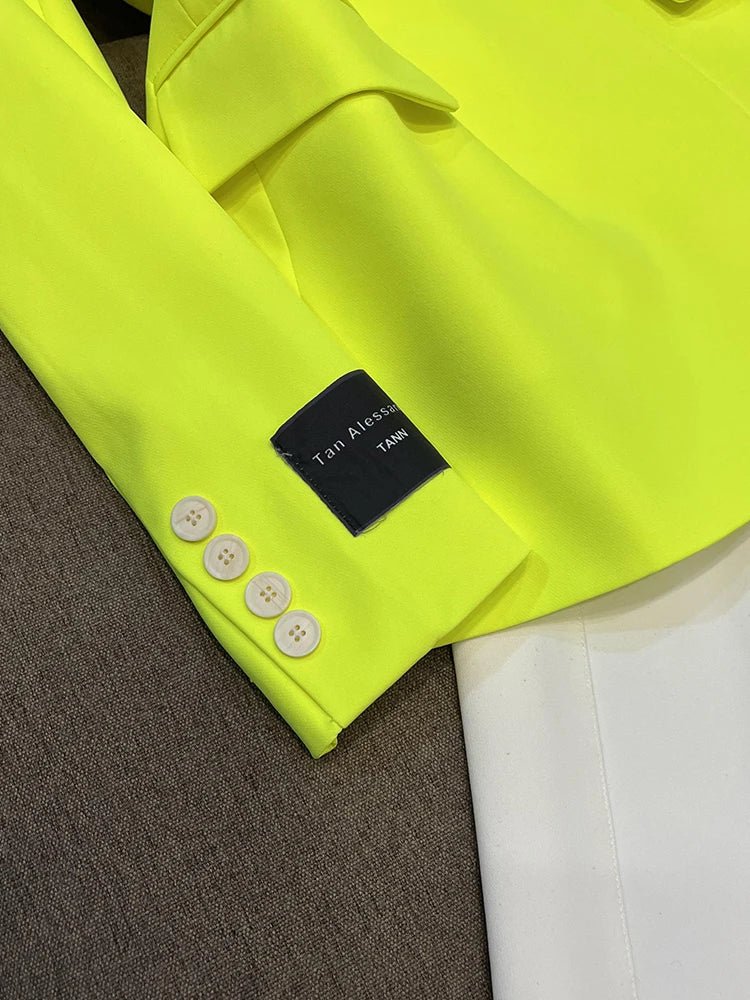 Fluorescent Double-Breasted Blazer